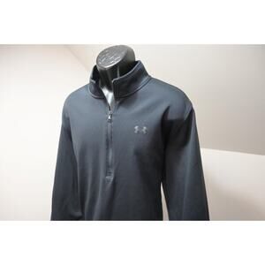 Under Armour Golf Jacket 1/4 Zip Fleece ColdGear Black Athletic Mens Sz 2XL XXL